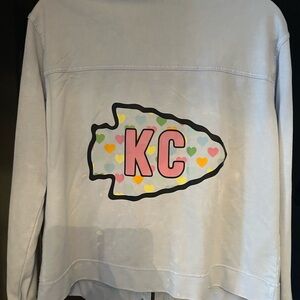 KC Heart Pattern Light Blue Sweatshirt